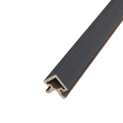 Slatted Cladding Corner Trim | Midnight Black | 2500mm