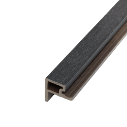 Slatted Cladding End Trim | Midnight Black | 2500mm