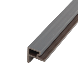 Slatted Cladding End Trim | Stone Grey | 2500mm